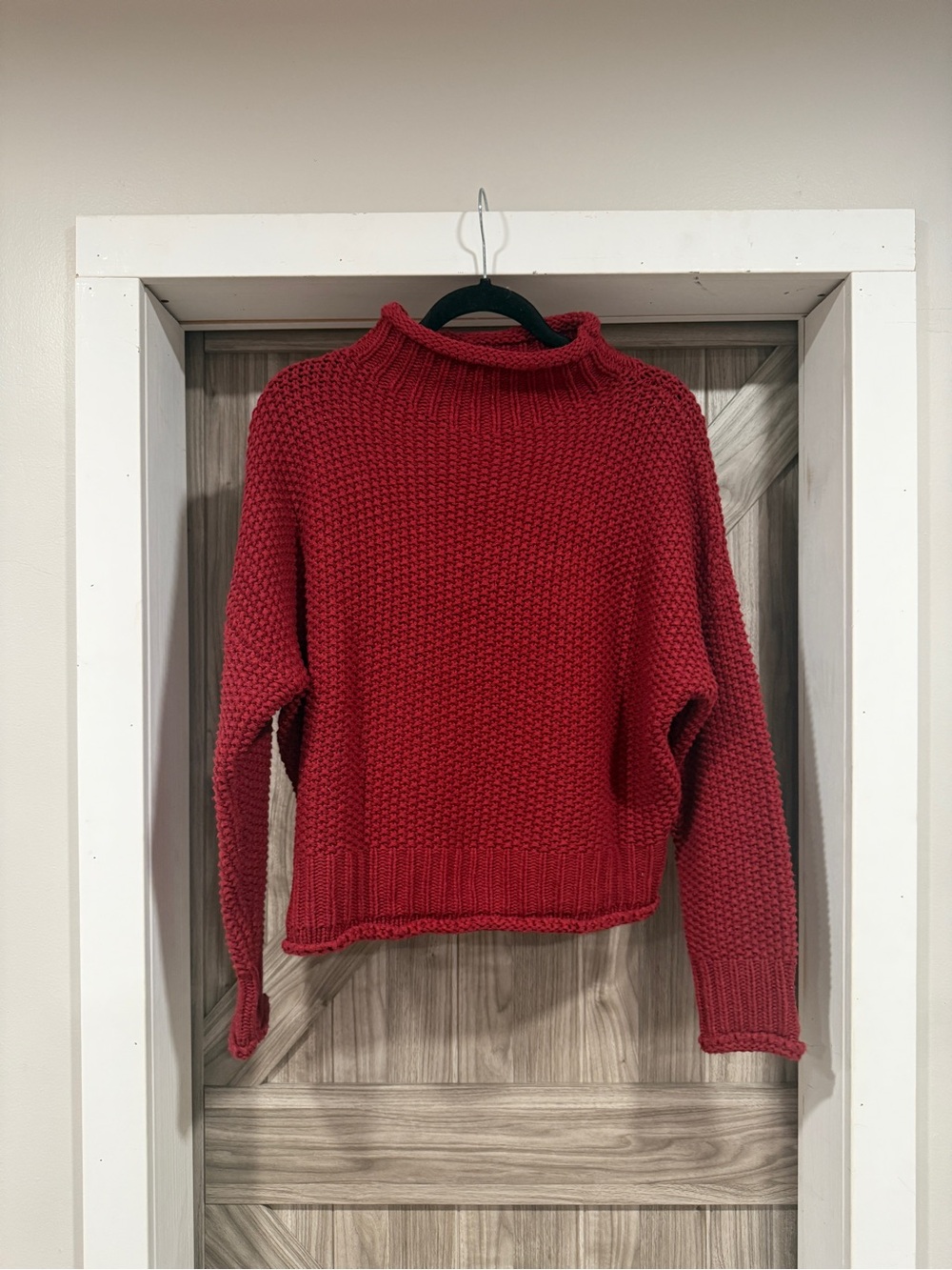 She + Sky Mock Neck Sweater
